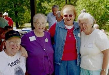 L to R: Vince Grobbel, Monica (Grobbel) Burcar, Margaret "Peggy" (Heath) Schutz, Mary Ellen (Grobbel) Moscone